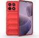 Techsuit Hoesje geschikt voor Xiaomi Poco F6 Pro - Magic Shield Silicone Back Cover - Rood