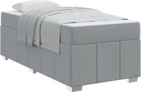 vidaXL Bedframe met matras Lichtgrijs 90 x 200 cm Stof