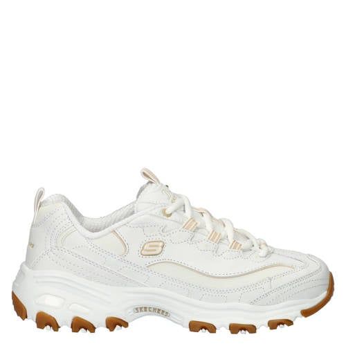 Skechers D'Lites - Good N chunky leren sneakers wit