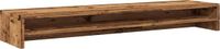vidaXL Monitorstandaard 100x24x13 cm bewerkt hout oud houtkleurig