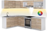 Vicco Hoekkeuken R-Line Sonoma/Wit 267 x 167 cm