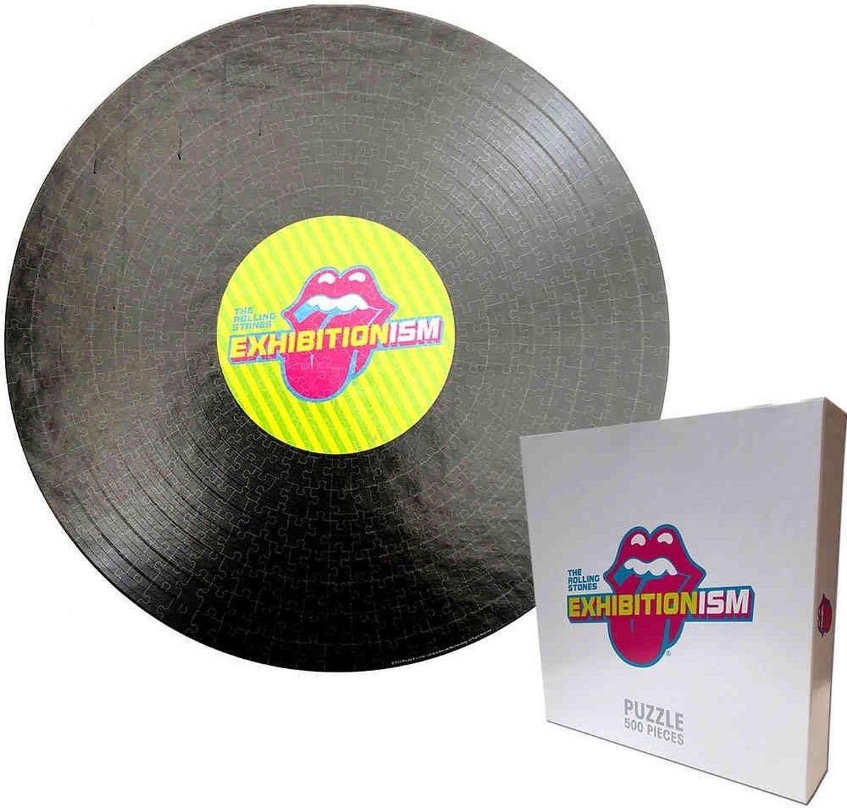 Rocks-Off Rolling Stones Puzzel Exhibitionism Record Round 500 stukjes Multicolours