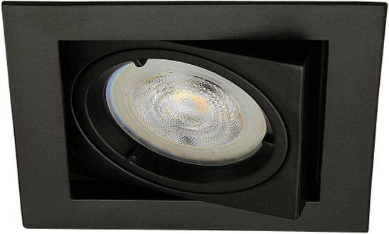 RTM Lighting Esse - Vierkante LED Inbouwspot - Zwart - Kantelbaar - GU10 - 2700K - 1 Stuks