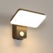 Osairous 18W buitenverlichting met bewegingssensor, buitenwandlamp met bewegingssensor, IP65 wandlamp voor buitengebruik, draaibare buitenlamp voor tuin en terras, zwart 3000K
