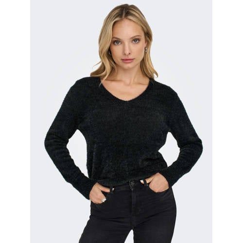 ONLY trui ONLELLA met textuur zwart