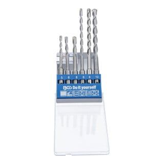 BGS DIY Hammer Drill Bit Set SDS Shank, Carbide Tip 5-10mm 6pc