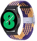 By Qubix - Braided nylon smartwatch bandje - Geschikt voor Garmin Venu 4 (45mm) - Oker/Paars