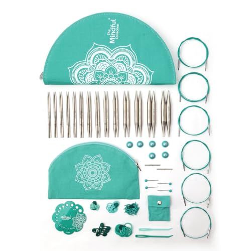 KnitPro Mindful Verwisselbare Naaldenset - Paar Rondbreinaalden 14x13 cm met Accessoires Mindful Affection Set
