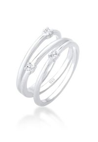 Elli Ring Dames Wikkel Filigraan Elegant - Verguld Zirkonia Kristal - 925 Sterling Zilver
