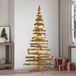 vidaXL Sapin de Noël avec support, marron, 180 cm, pin massif