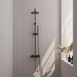 Brauer Black Edition Opbouw Thermostatische Regendoucheset - Mat Zwart
