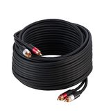 Amazon Basics RCA-audiokabel, cinch, 2 x mannelijk naar 2 x mannelijk, 10 m, zwart