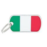 MyFamily Hond Medaille Italië Vlag Hondenplaat Metal Hand Emailed Flags Collectie 40x22 mm