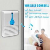 Merkloos / Sans marque NCD E-Commerce Handel GmbH Slimme deurbel zelfklevend 32 liedjes + ontvanger met led-indicator deurbel