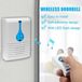 Merkloos / Sans marque NCD E-Commerce Handel GmbH Slimme deurbel zelfklevend 32 liedjes + ontvanger met led-indicator deurbel