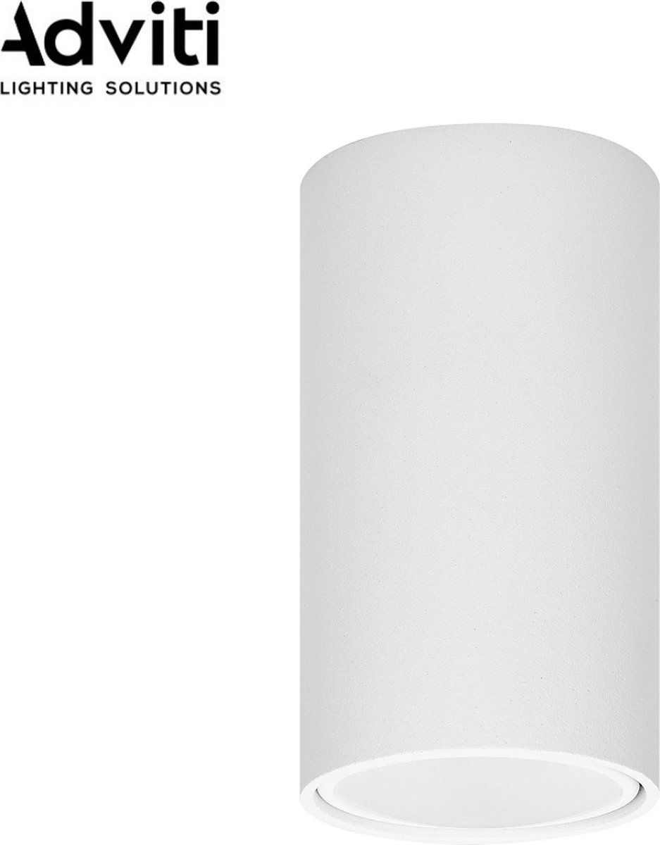 Adviti BARBRA Ronde Opbouwspot - Wit - GU10 - Aluminium