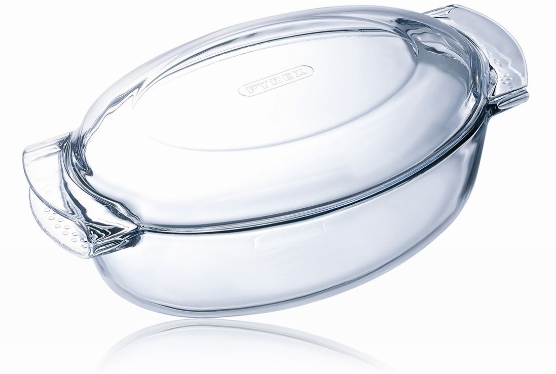 Pyrex Classic Ovenschaal Ovaal met Deksel - 5.8 liter - Transparant