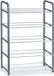 Arte r Kunststof schoenenrek/schoenenstandaard 5-laags zilver 50 x 18 x 68 cm