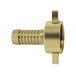 Riegler 2/3 slangschroefverbinding, G 1 1/4 x 25 mm, wartelmoer, platte dichting, zware uitvoering, messing blank