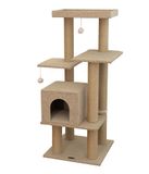 Dehner Favoriete kattenkrabpaal Nele, ca. 122 x 50 x 50 cm, jute, beige