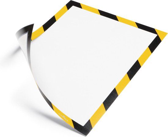 Durable Duraframe Security Kader A4, Magnetisch, Geel en zwart (pak 5 stuks)