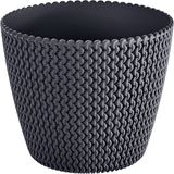 Prosperplast Bloempot Buiten Binnen Rond Splofy 22cm ANTRACIET / 2 STUKS