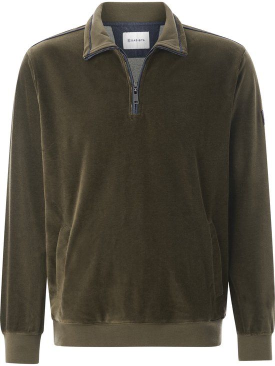 Babista heren Sweatshirt - 52/54 - olijf - Plus Size