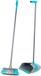 Set balai et pelle à manche long sans marque - Balai à manche long de 92 cm à poils épais - Ensemble de nettoyage intérieur léger, ensemble de pelle et balayette autoportantes