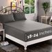 Elegant Comfort 1500 Premium kwaliteit hoeslaken, ultra-zacht, extra diepe zak van 46-61 cm voor dik matras, kreukbestendig met slimme opbergzakken, queensize, grijs