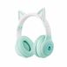 Volkano Whisker - Casque Bluetooth - Casque pour enfants - Oreilles de chat lumineuses avec LED - Aqua