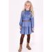 B.Nosy midi jurk met ceintuur en print - blauw