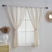 Elzusha - Lot de 2 rideaux en lin naturel, pour chambre et salon