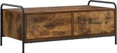 vidaXL Table basse Chêne fumé 99,5 x 49 x 41 cm Bois transformé
