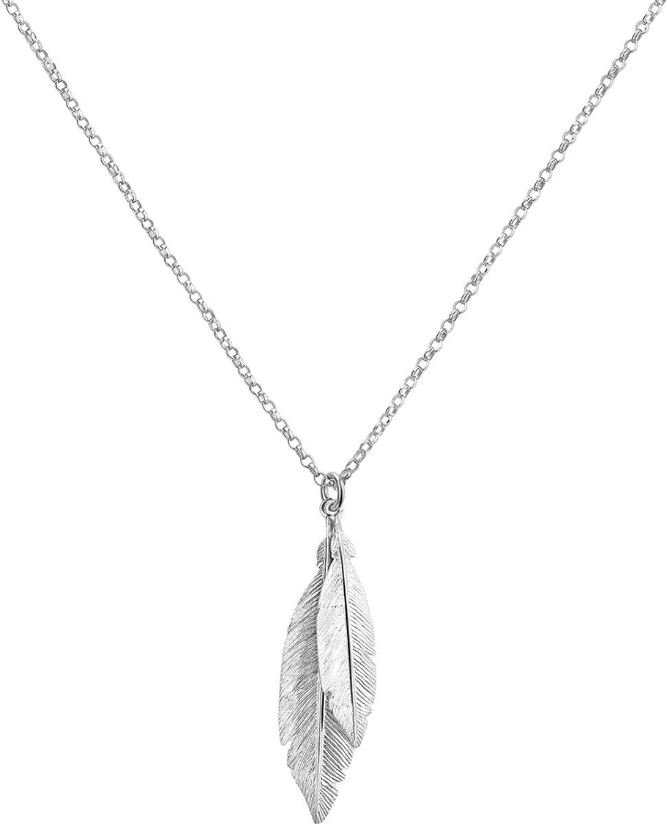 The Jewelry Collection Fashion Ketting Veren Dames Zilver 44 cm