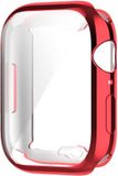 By Qubix Qubix Siliconen case (volledig beschermd) 41mm - Rood - Geschikt voor Apple Watch Series 7/8/9 (41 mm)