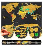 Luckies Scratch Map Deluxe - Kraswereldkaart om landen af te strepen