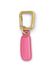 UNTAGS - Charmant letter I - materiaal met ledereffect - inclusief gouden metalen gesp - roze