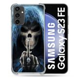 Cokitec Samsung Galaxy S23 FE Versterkte hoes, Doodshoofd Vinger
