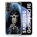 Cokitec Samsung Galaxy S23 FE Versterkte hoes, Doodshoofd Vinger