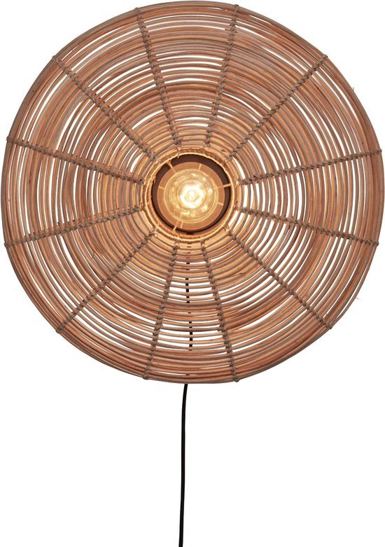 Good&Mojo Wandlamp Tanami - Rotan - Ø55cm - Binnen Modern