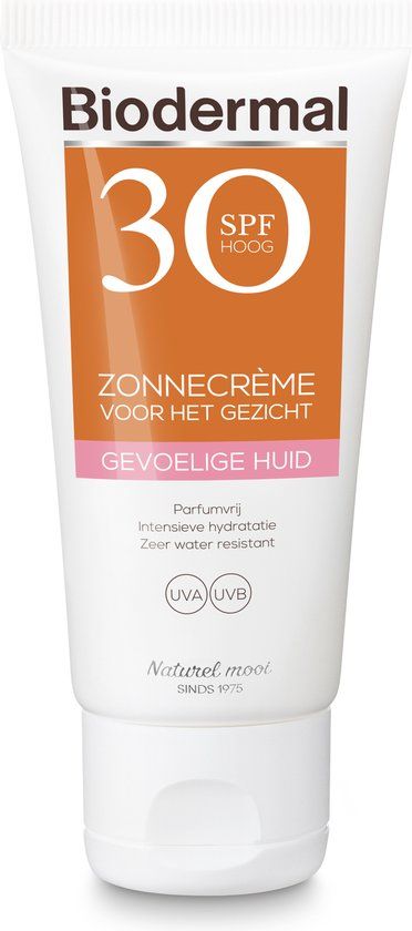 Biodermal Zonnecreme voor de Gevoelige huid SPF 30 50ml - Gezicht