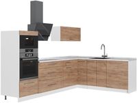 Vicco Cuisine d'angle Fame-Line, Chêne doré, 287 x 207 cm, Marbre WB