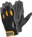 TEGERA 9120 Gants de travail - Cuir artificiel/Nylon - Taille 11 - Noir/Gris/Jaune - Lot de 5 paires