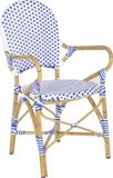 Safavieh Set van 2 tuinstoelen Azure Blauw