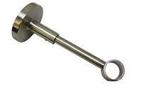 Gardinia Steun met metalen montageplaat voor gordijnroedes, voor 1 stang, gesloten, inclusief alle montage-onderdelen, Chicago-collectie, diameter: 20 mm, rvs-look