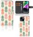 B2Ctelecom iPhone 15 Book Cover Ananas