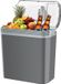Unyqoos® Boîte réfrigérante compacte et multifonctionnelle pour utilisation en voiture et à la maison, capacité de 24 litres, gris