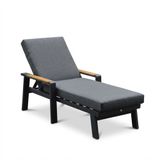 Lola Lola chaise longue | aluminium + polywood | anthracite | 199cm