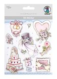 Ursus 3D-sticker voor bruiloft, bestaande uit meerdere niveaus, hoogwaardige materialen, zelfklevend, voor het versieren van wenskaarten, scrapbooking en voor andere knutselwerk, veelkleurig, one-size
