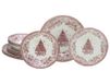 CreaTable 17049 Serie Tannenbaum 12-delig tafelservies van aardewerk, vaatwasser- en magnetronbestendig, hoogwaardige productie